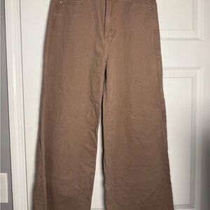 Wide-Leg Brown Pants Sz 6
